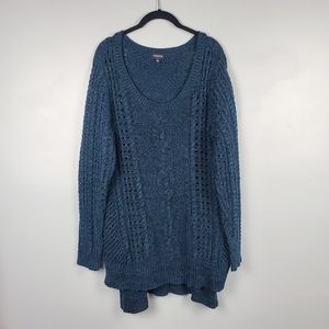 Torrid marled knit cable stitch sweater Size 1